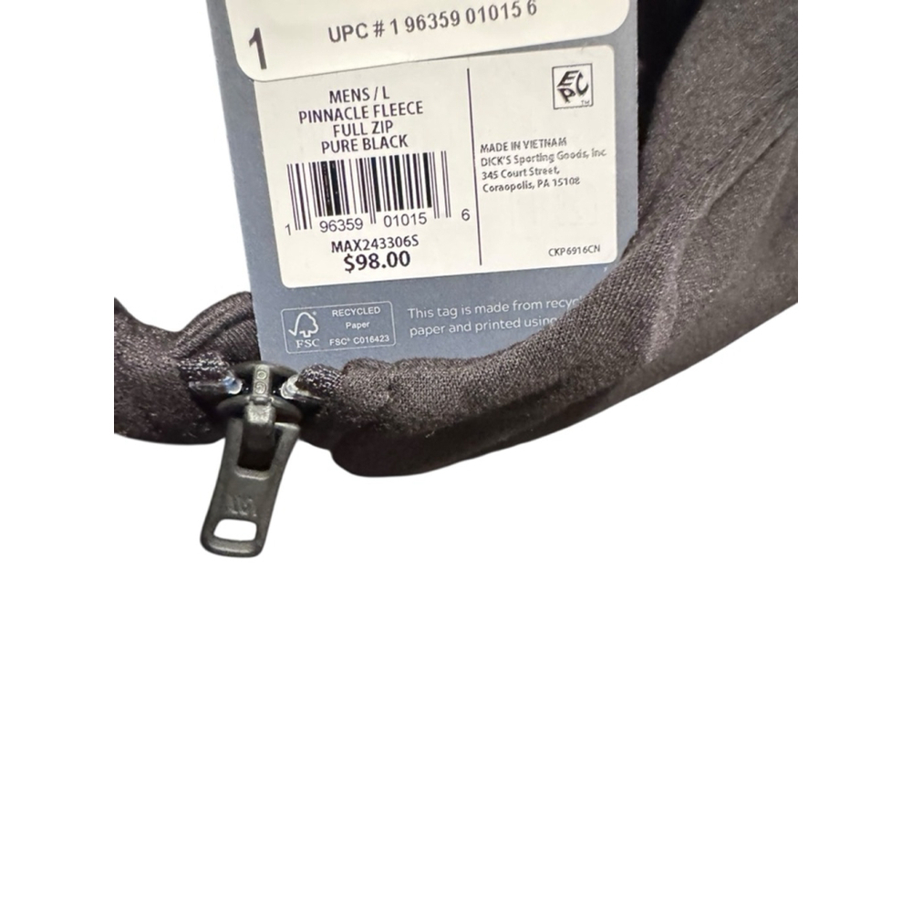 Men's VRST Full Zip Fleece Hoodie L Black - Picture 3 of 3